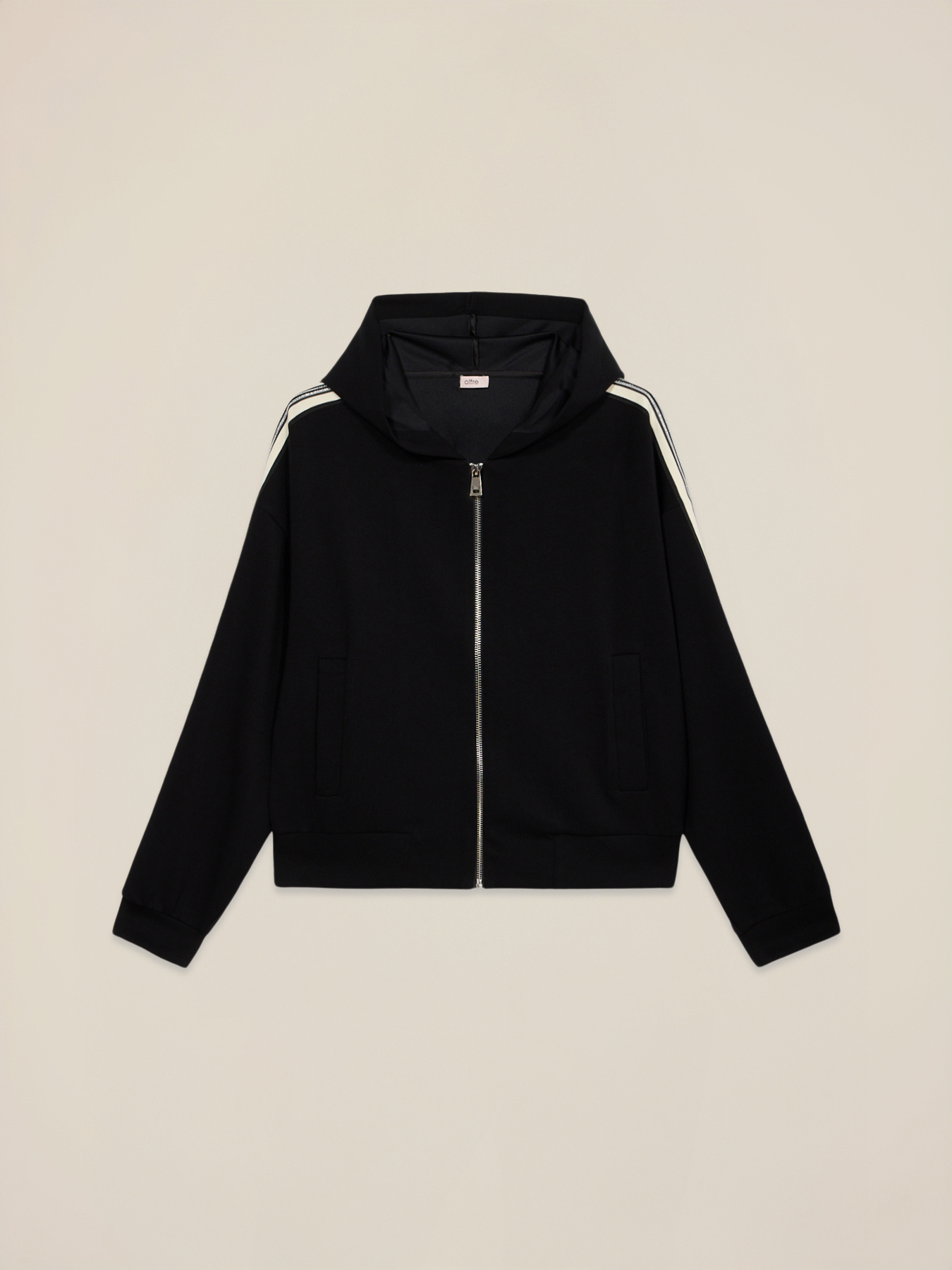 Felpa soft touch con zip e cappuccio image number 4