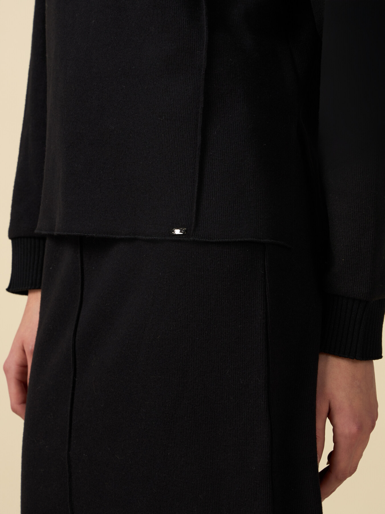 Turtleneck sweatshirt with tricot effect image number 2