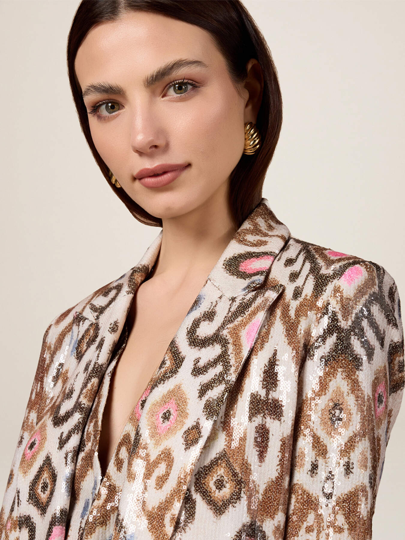 Blazer with sequin embroidery image number 2