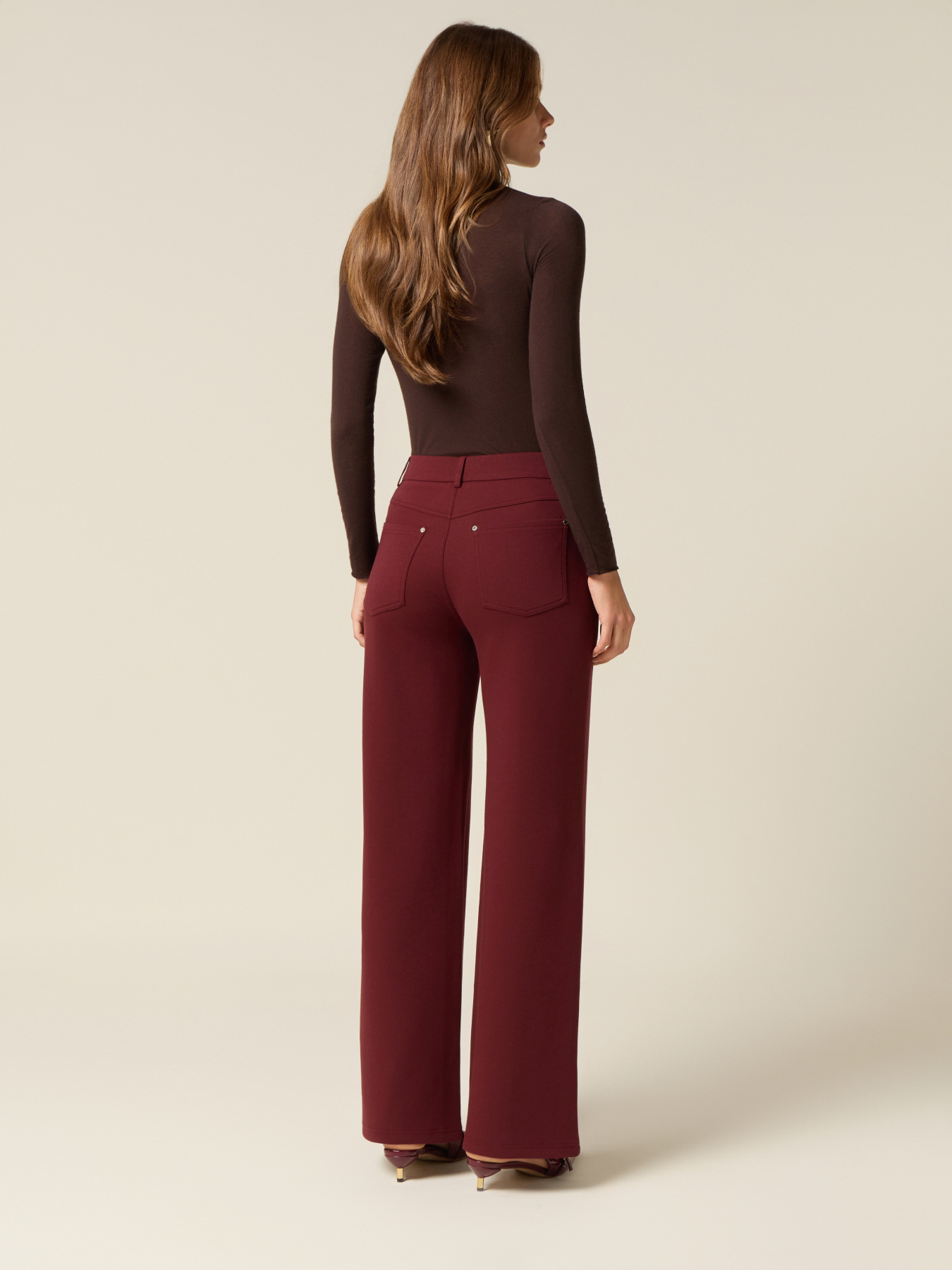Cotton blend palazzo pants image number 1