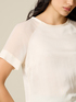 Two-tone short sleeve blouse image number 2