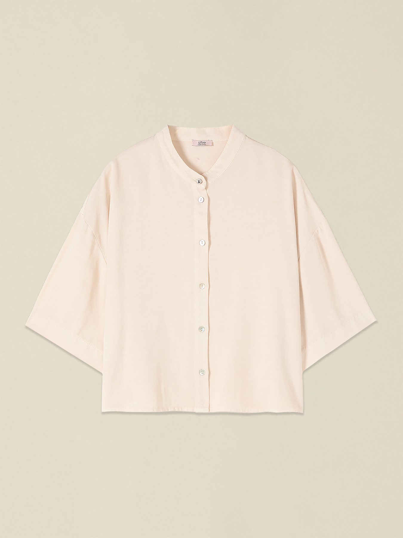 Camicia boxy collo alla coreana image number 3