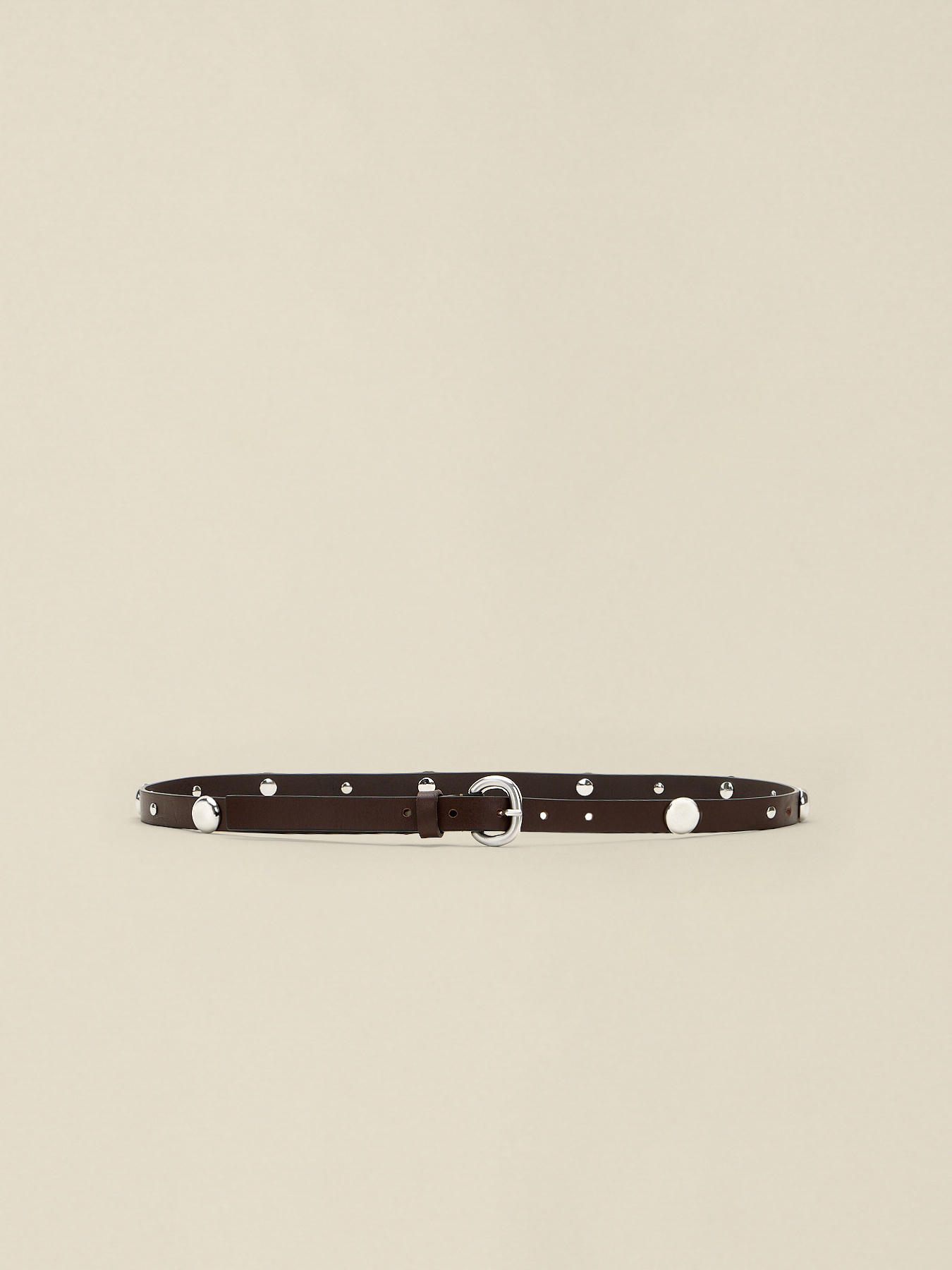 Ceinture en cuir &agrave; clous image number 1