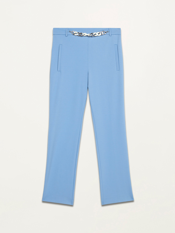 Milano-stitch flared trousers