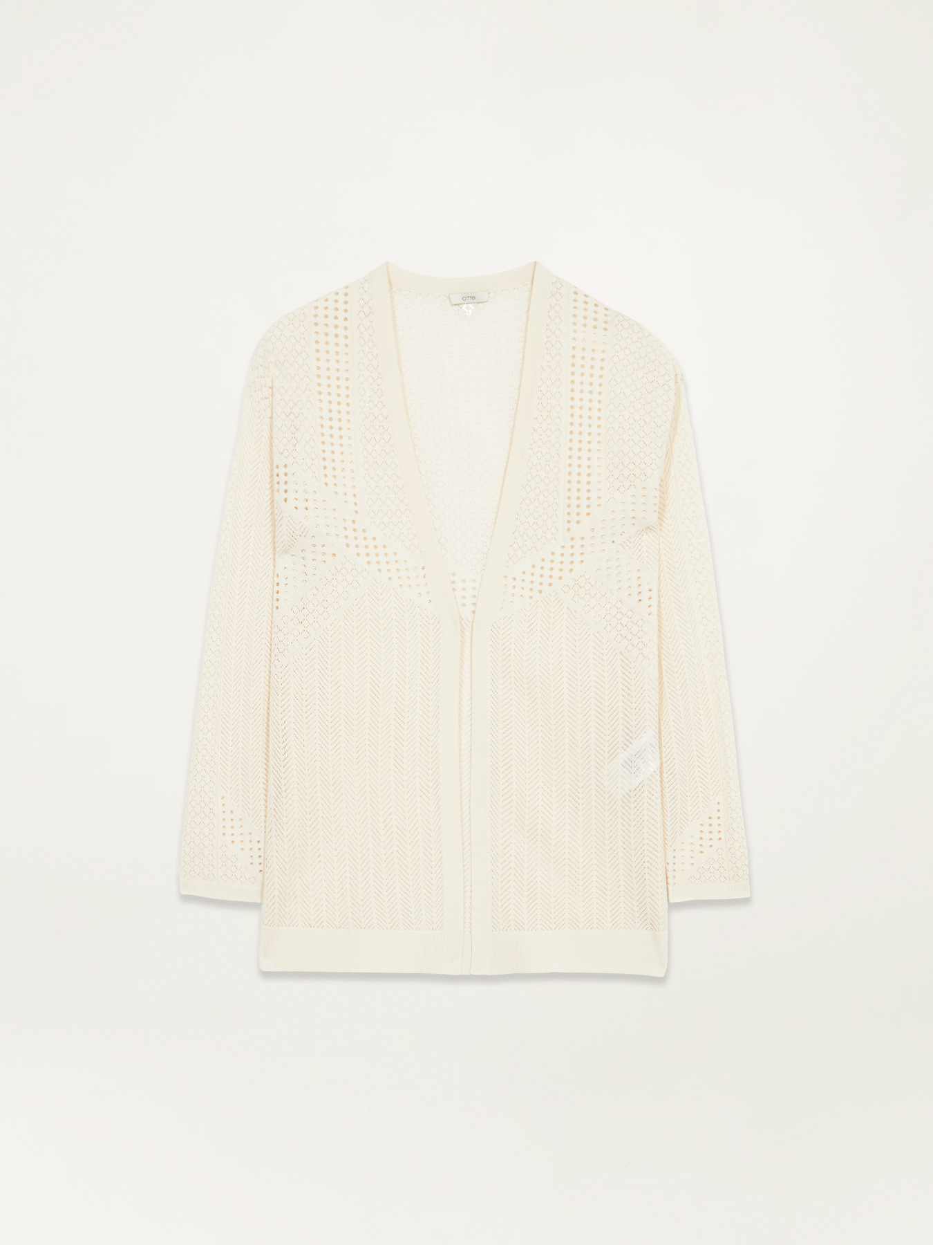 Cardigan lungo traforato image number 4