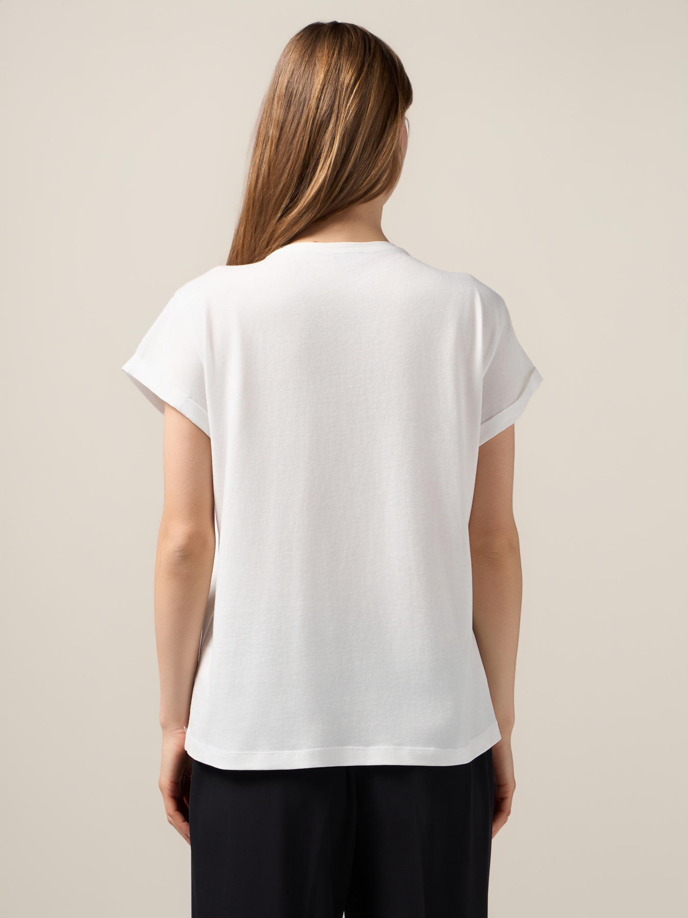 T-shirt with jewel appliqu&eacute; image number 1