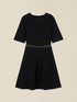 Flared dress with metal belt image number 3