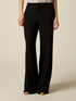 Wide-leg palazzo pants in crepe fabric image number 3
