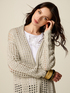 Cardigan maxi lurex perforat image number 2