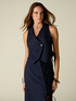 Short pinstripe vest with ribbons image number 0