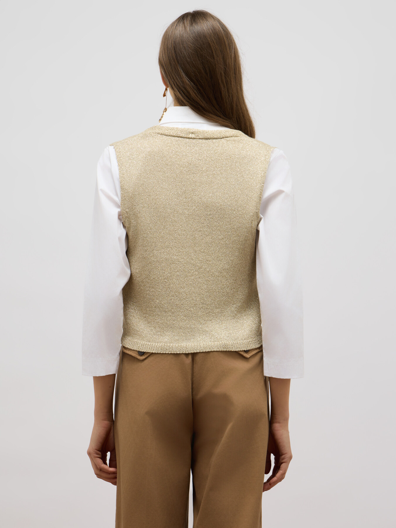 Cardigan en maille fine sans manches image number 1