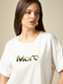 T-shirt with lettering embroidery image number 2