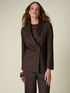Zweireihiger Blazer aus garngef&auml;rbtem Stoff image number 1