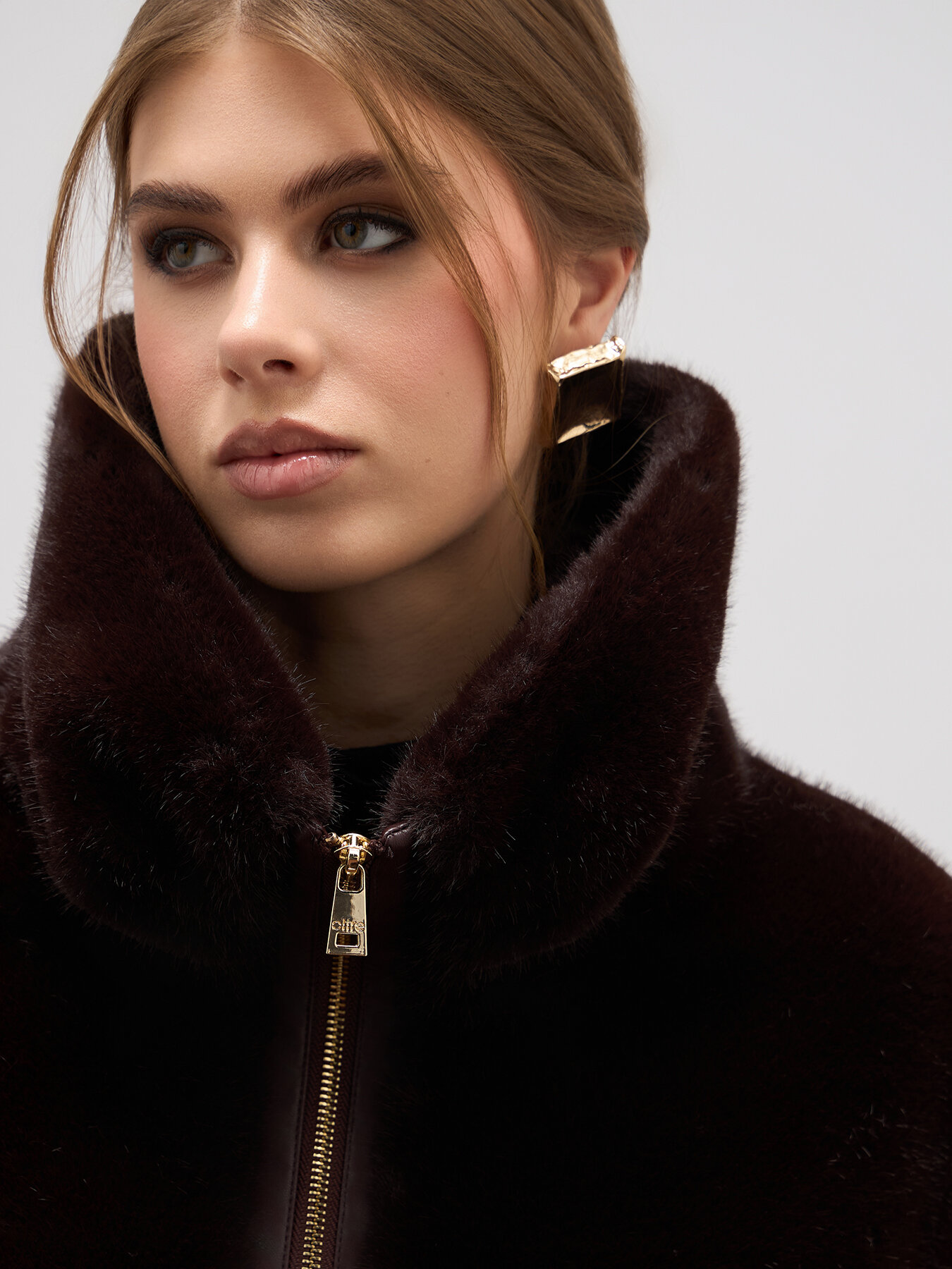 Teddy bomber jacket with zipper image number 2