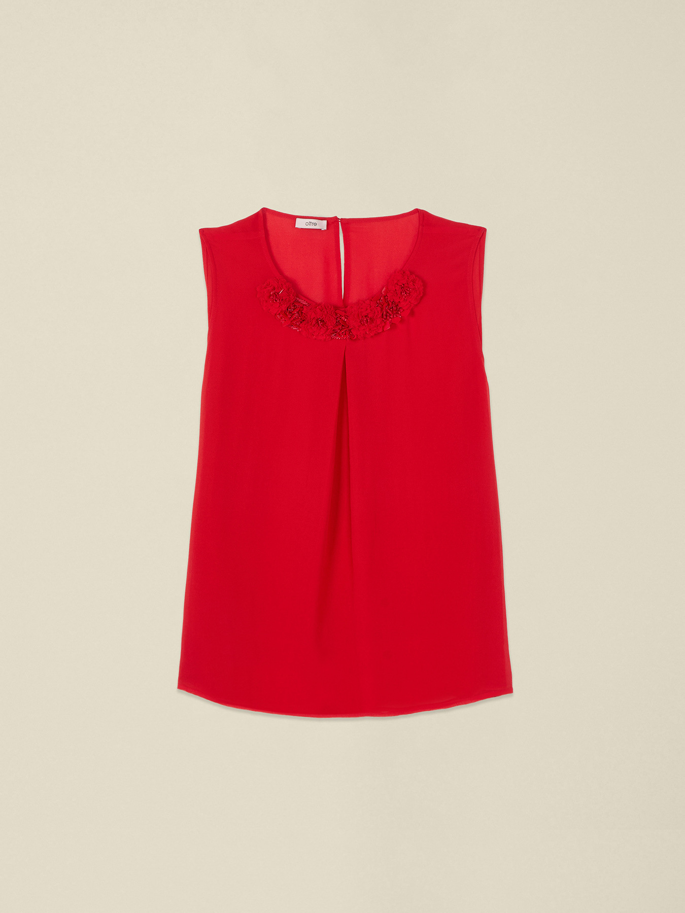 Top en soie/viscose avec applications image number 3