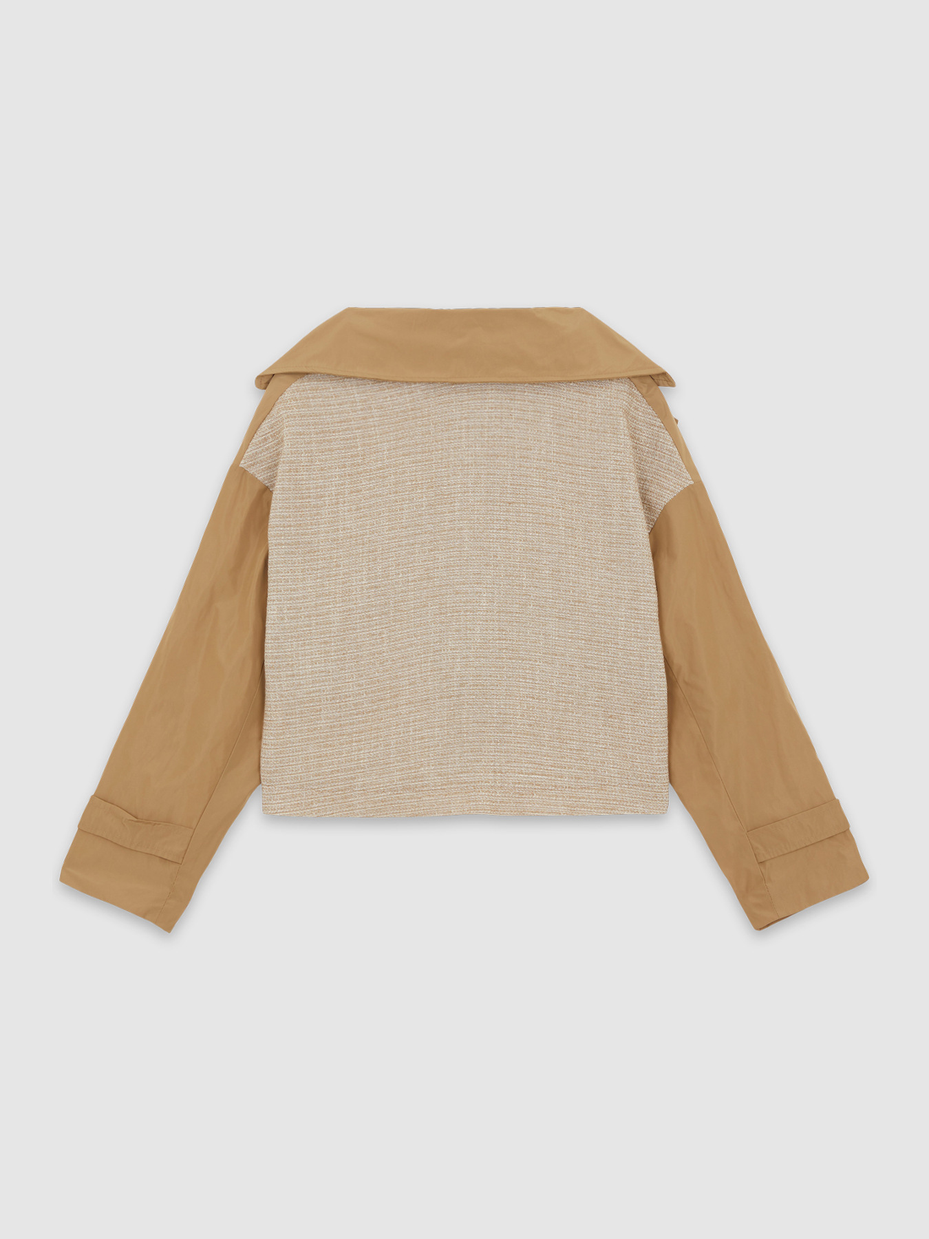 Dual fabric mini trench coat image number 3