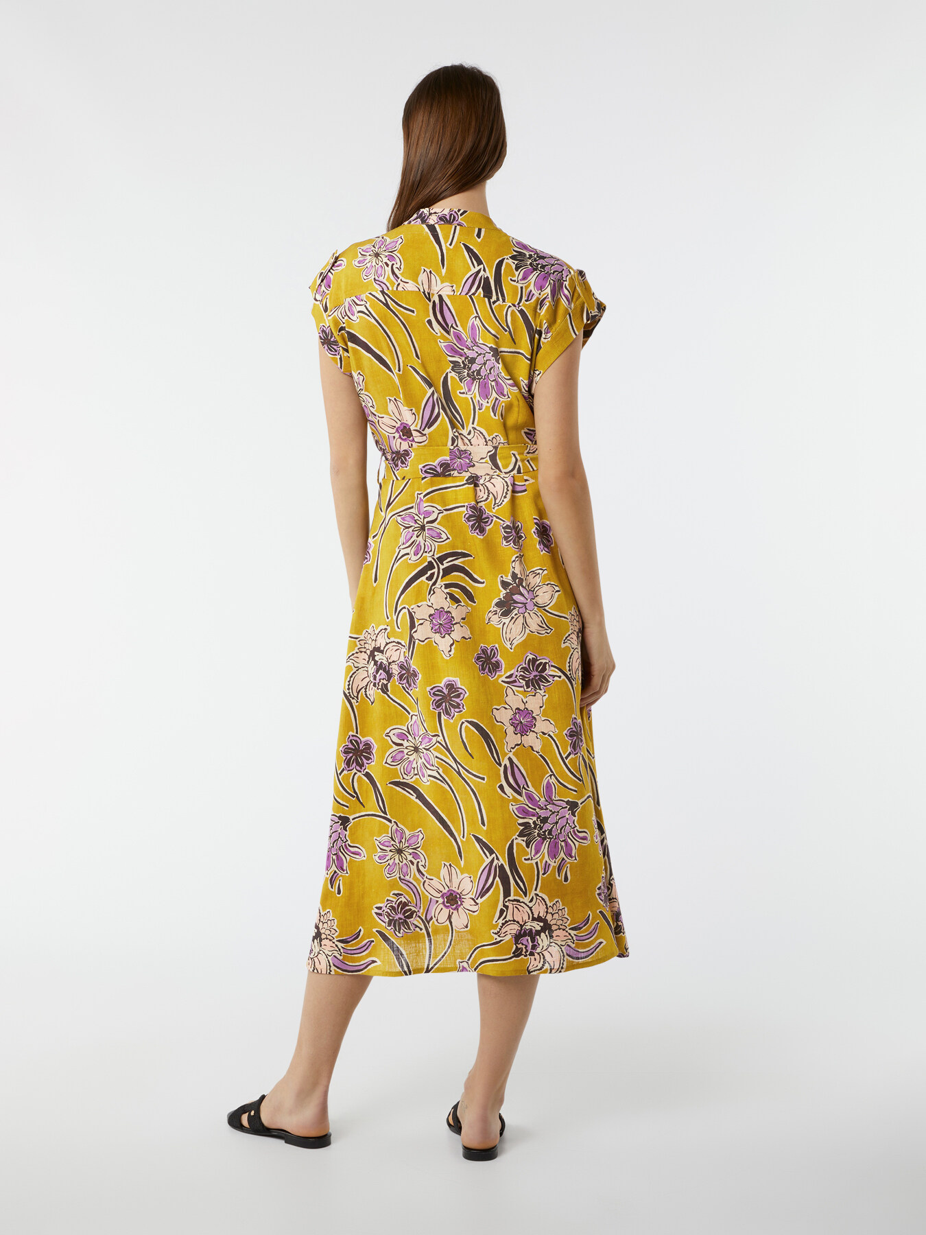 Patterned linen dress image number 1