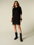 Dress in scuba fabric and lace image number 0
