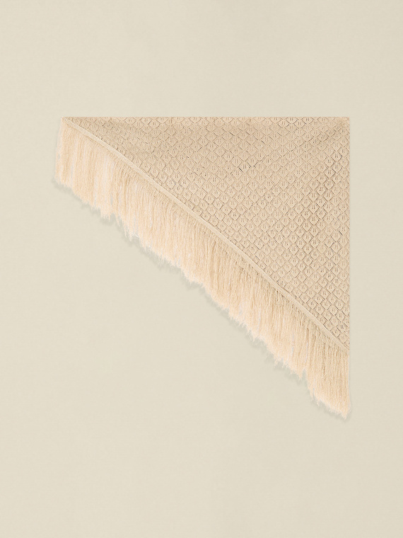 &Eacute;tole lurex ajour&eacute;e avec franges