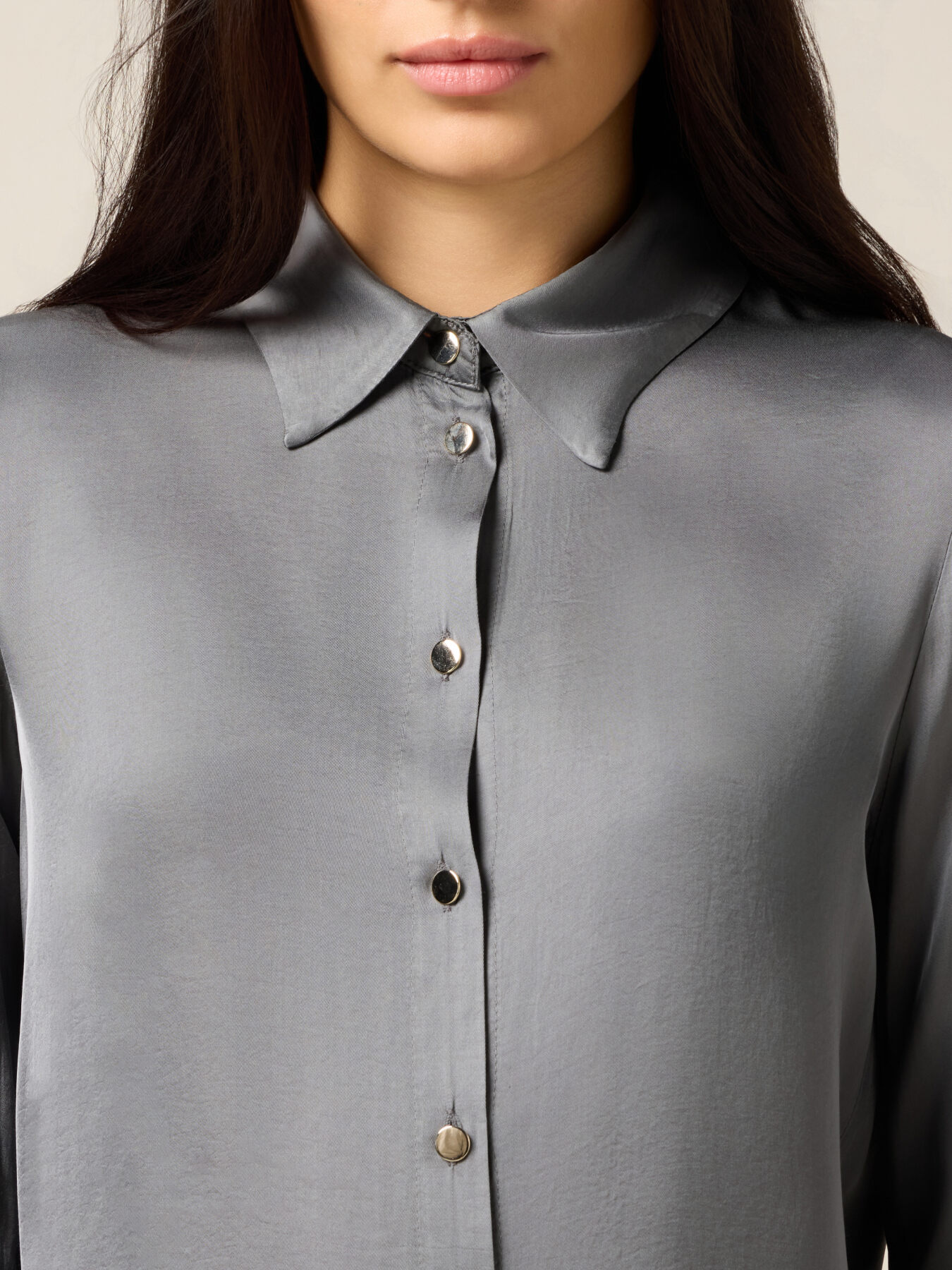 Camicia in raso di viscosa image number 2
