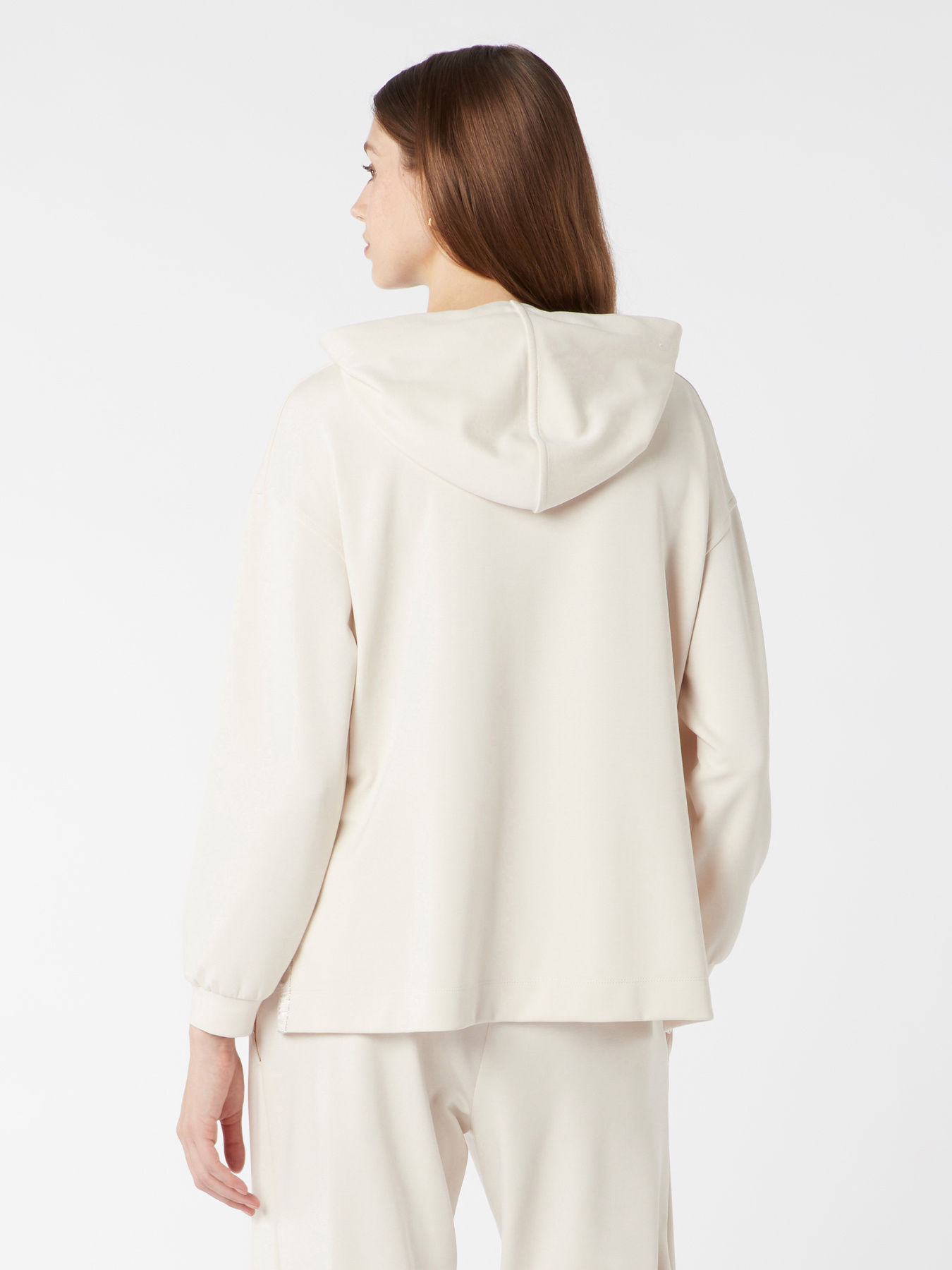 Sudadera en mezcla de modal con capucha image number 1