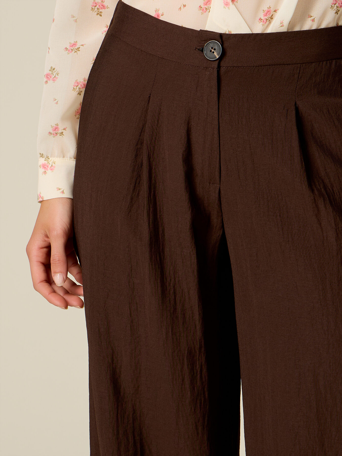 Palazzo-Hose aus Viskose-Mischgewebe image number 2