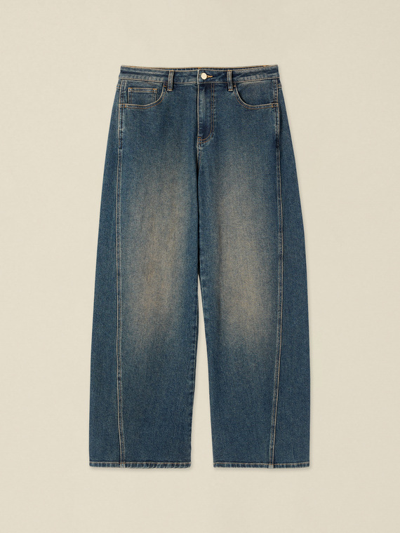 Weite Barrel-Jeans