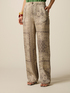 Pantaloni palazzo in raso fantasia image number 3