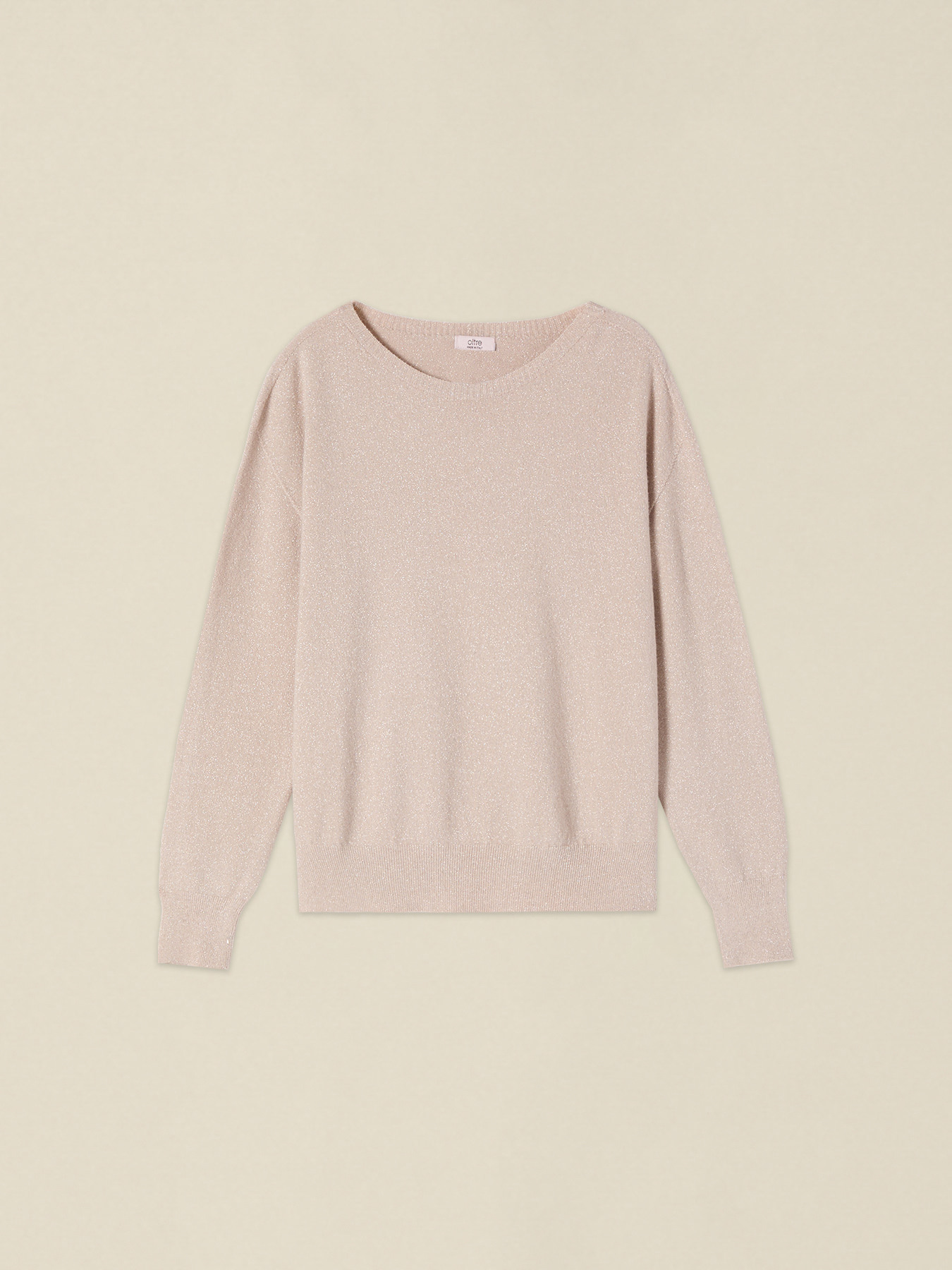 Lurex sweater with boat neckline image number 3