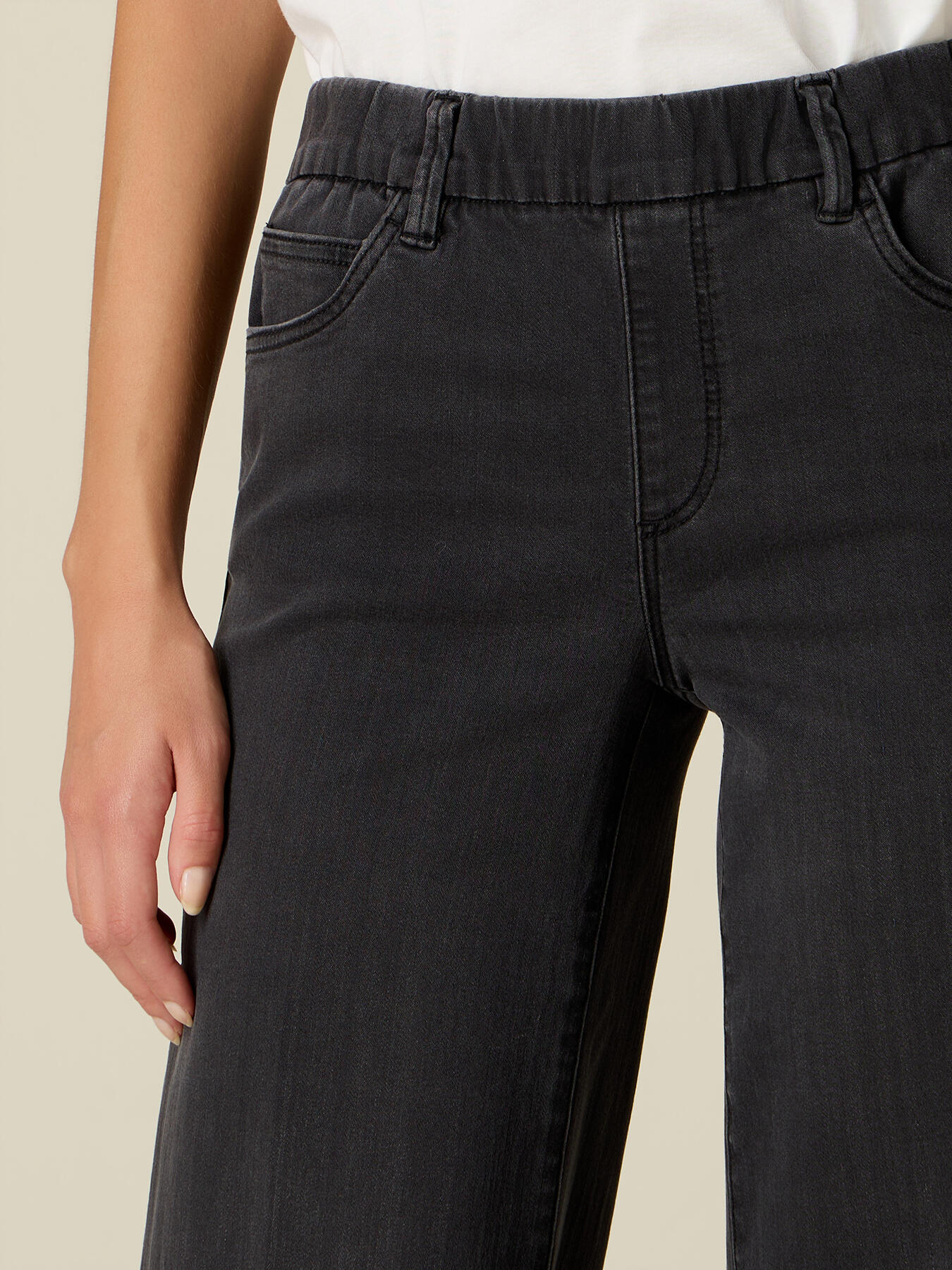 Palazzo-Jeans mit elastischem Bund image number 2