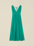 Long dress in silk blend chiffon image number 3