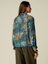 Gemusterte Bluse mit Schleife image number 1