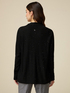 Cardigan lurex misto cashmere con spilla image number 1