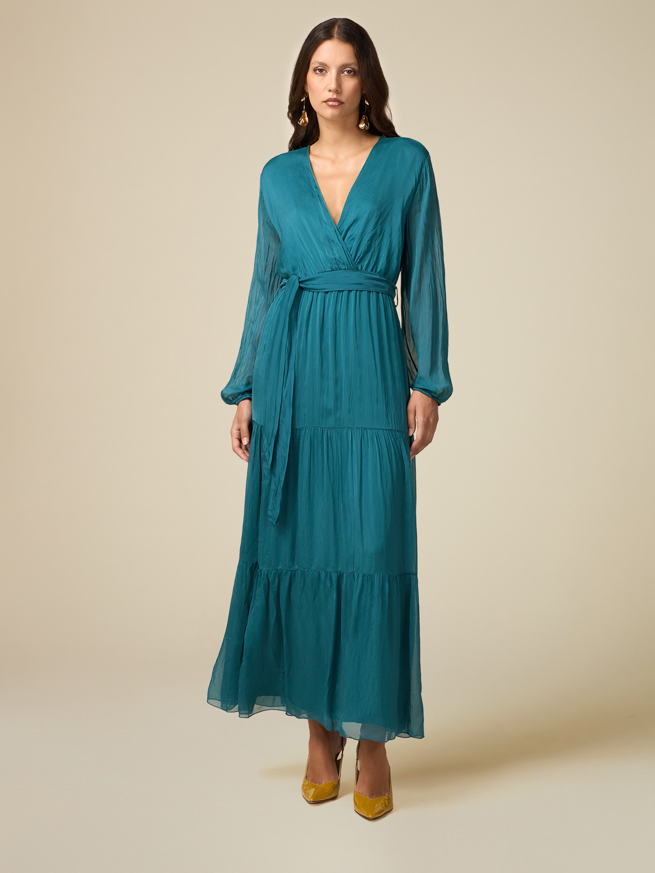 Langes Kleid aus Seide/Viskose image number 0