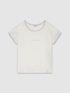 Dual-fabric T-shirt with lettering image number 3