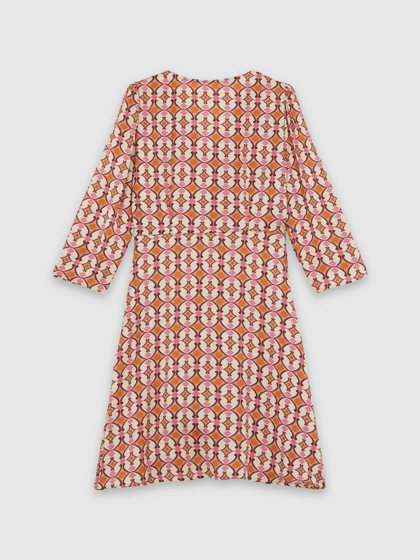 Vestido corto de raso con estampado image number 4