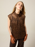 Animalprint-Bluse aus Cr&ecirc;pe-Gewebe image number 0