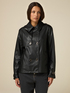 Short trench coat in coated fabric image number 0