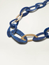 Collar largo azul y dorado image number 2
