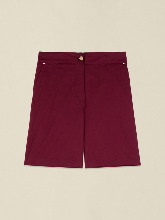 Bermuda shorts in cotton blend gabardine