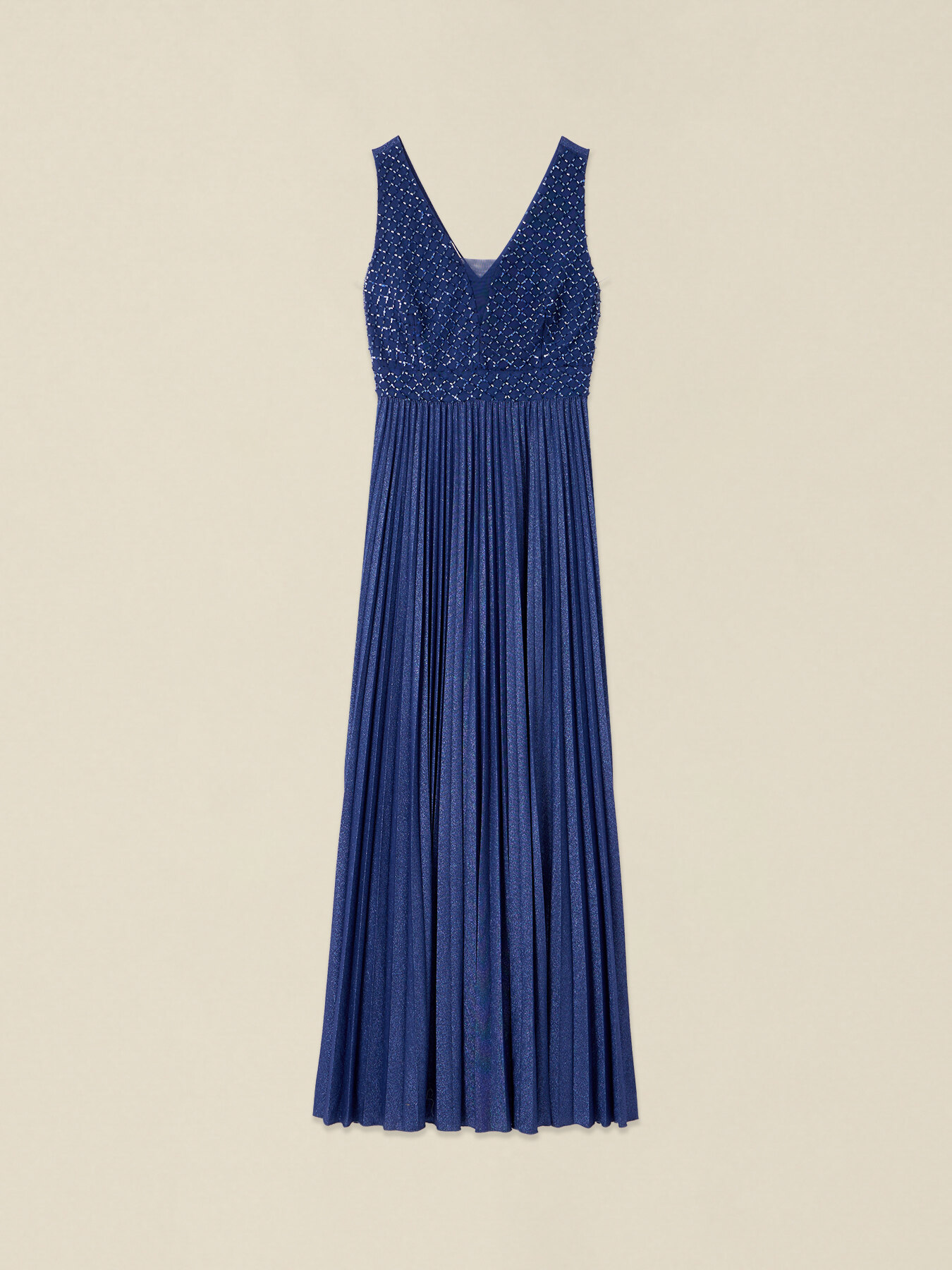 Lurex dress with embroidered bodice image number 3