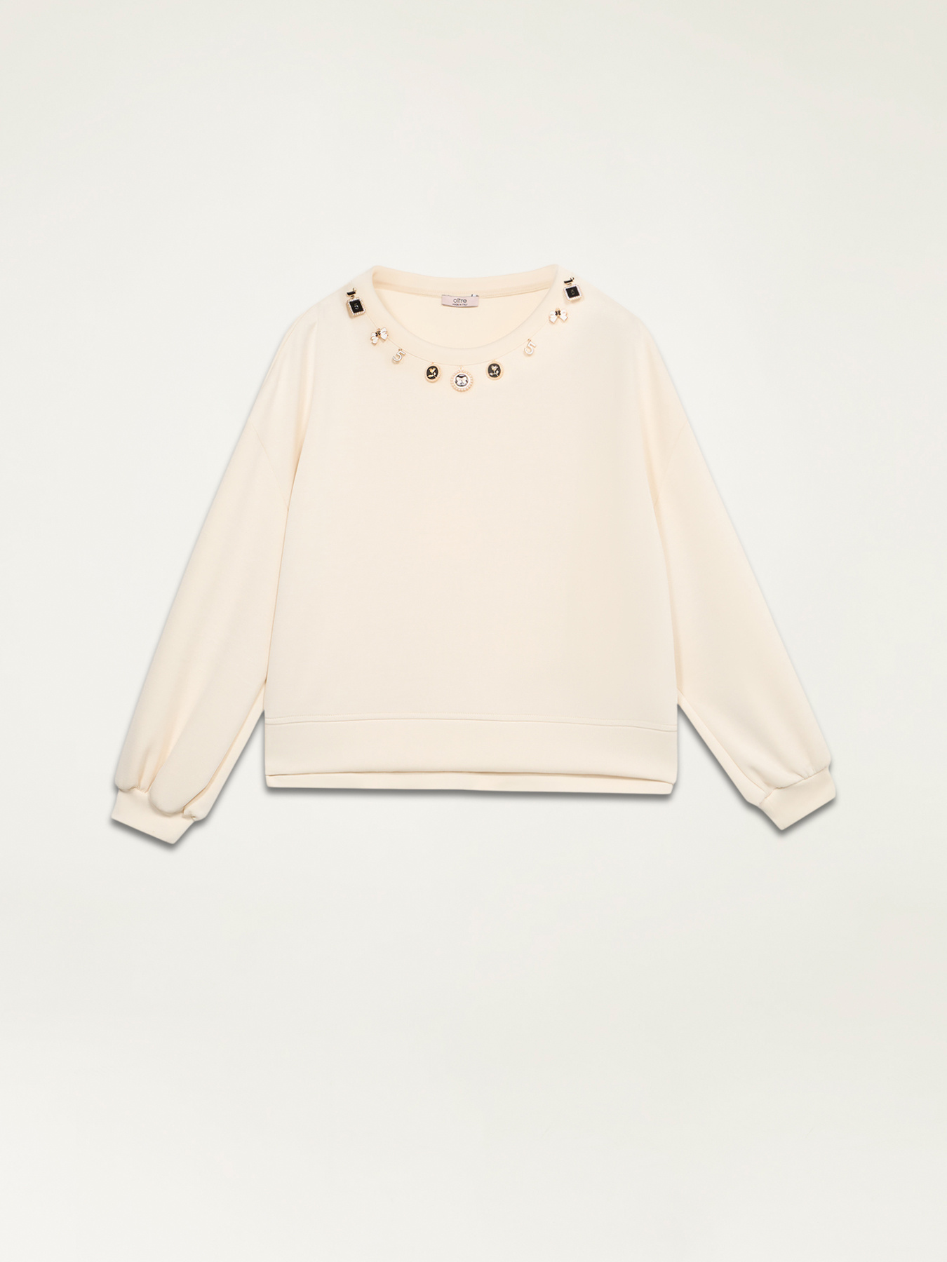 Soft touch sweatshirt with charms image number 3