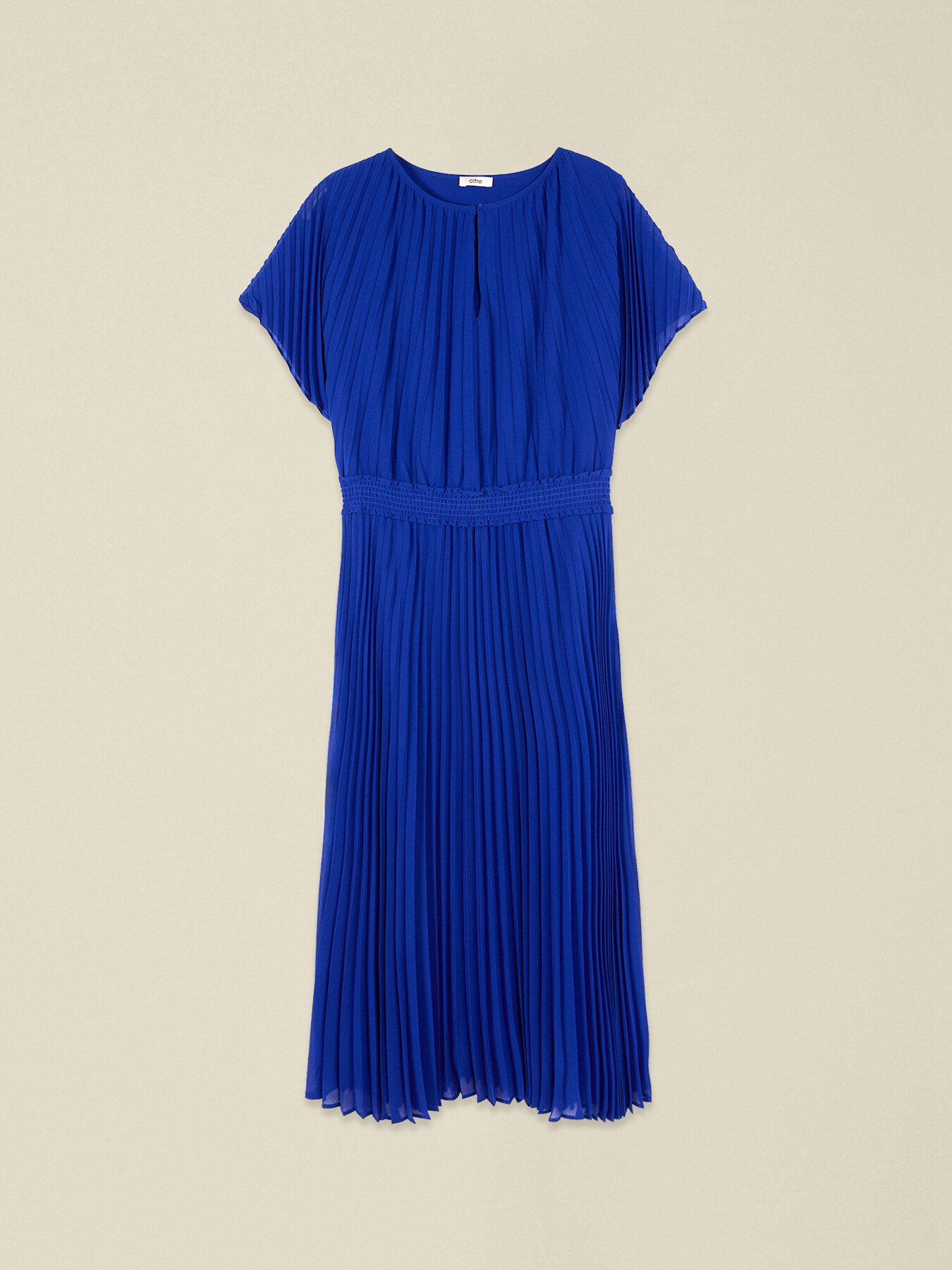 Midi dress in pleated georgette image number 3