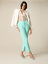 Regular pants in cr&ecirc;pe fabric image number 0