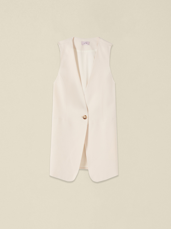 Tailored viscose blend vest