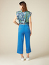 Tencel blend cropped trousers image number 1