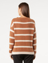 Striped angora blend sweater image number 1