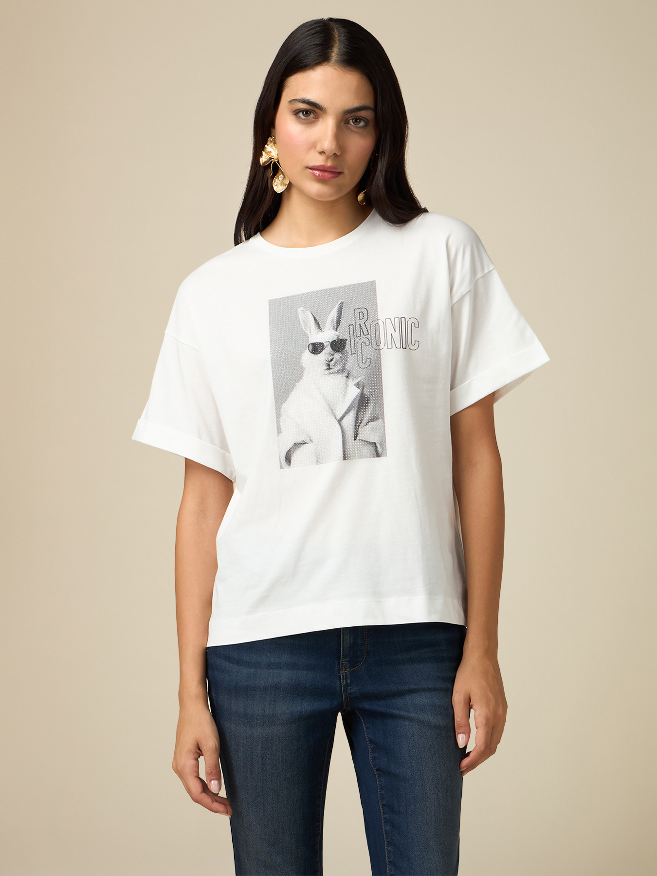 T-shirt avec impression et applications image number 0