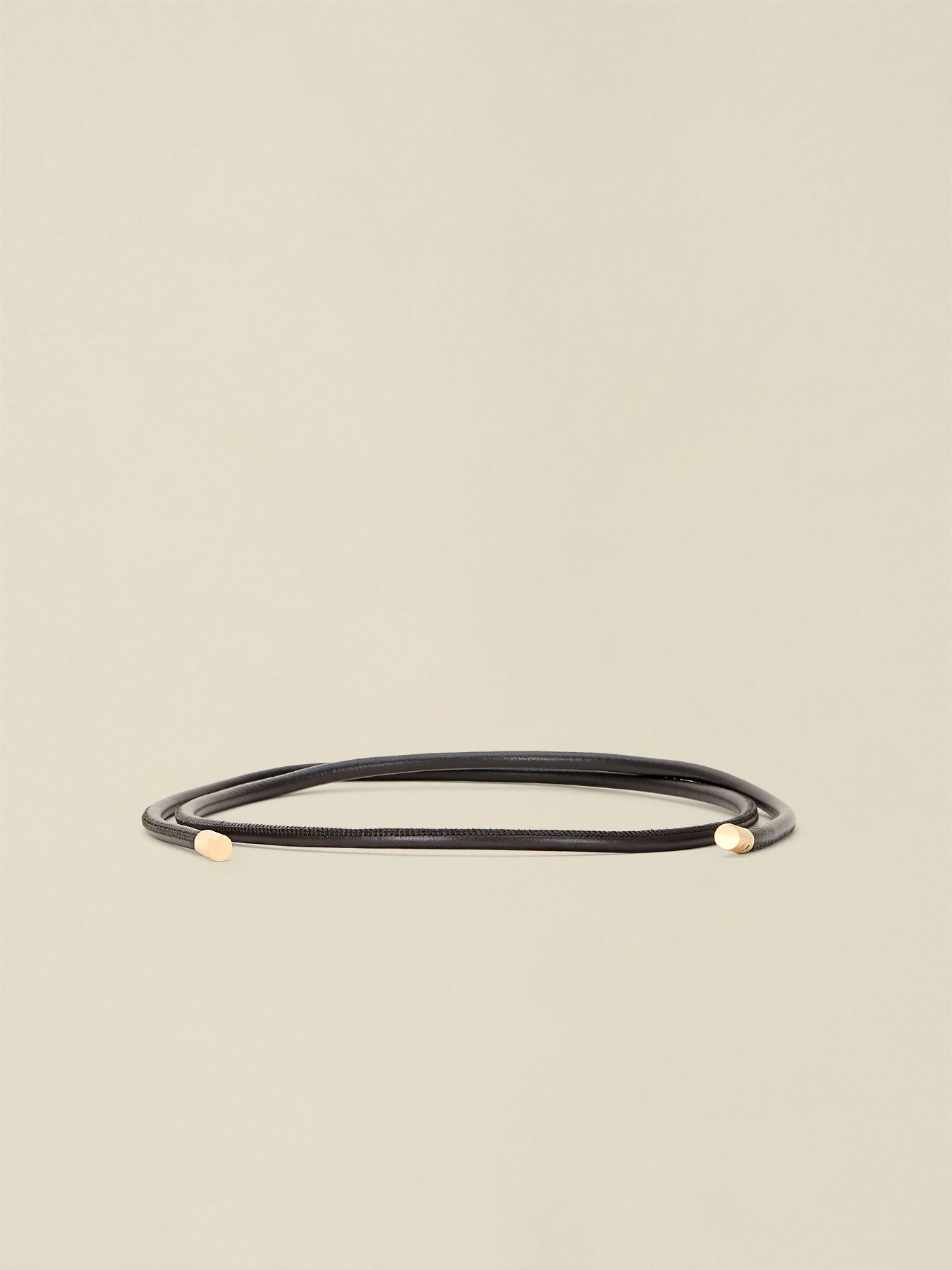 Tubular genuine leather belt image number 0