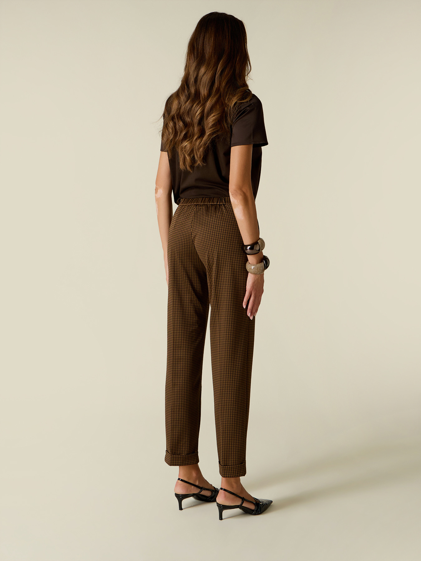 Houndstooth Milano stitch trousers image number 1
